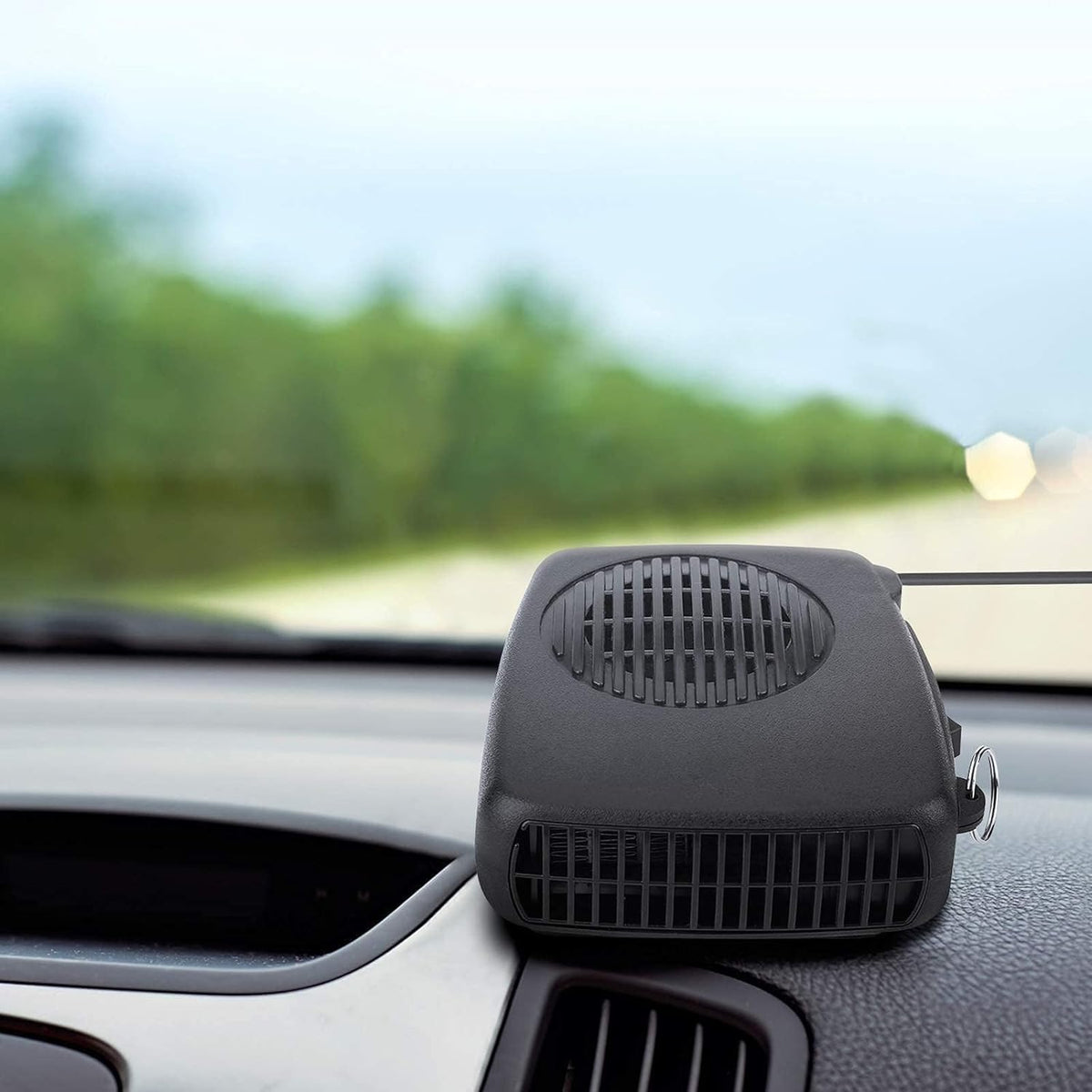 Car Heater, 12V/150W Portable Car Heater 3 in 1 Fast Heating Defrost Defogger Demister Heat Cooling Fan Auto Dryer Windshield Defroster Plug in Cigarette Lighter 360 Degree Rotary Base