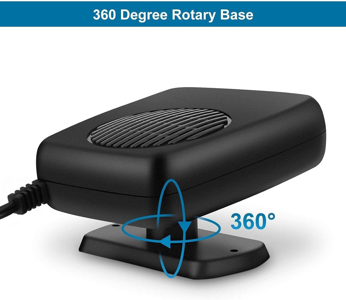 Car Heater, 12V/150W Portable Car Heater 3 in 1 Fast Heating Defrost Defogger Demister Heat Cooling Fan Auto Dryer Windshield Defroster Plug in Cigarette Lighter 360 Degree Rotary Base